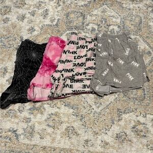 PINK Victoria's Secret Pajama Shorts Set - Black, Pink, Gray